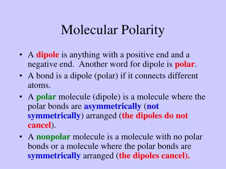 Ppt Molecular Polarity Powerpoint Presentation Free Download Id