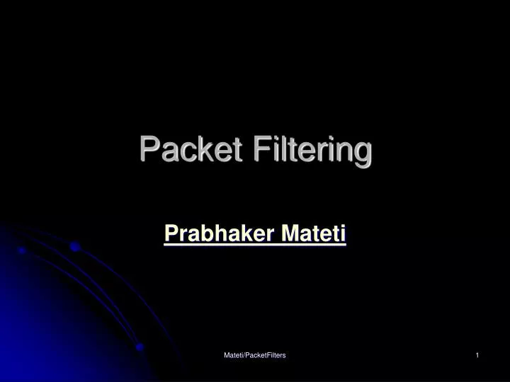 packet filtering