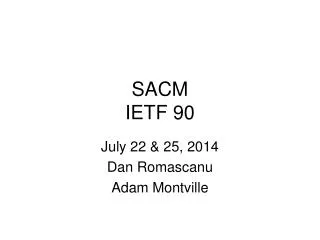 SACM IETF 90