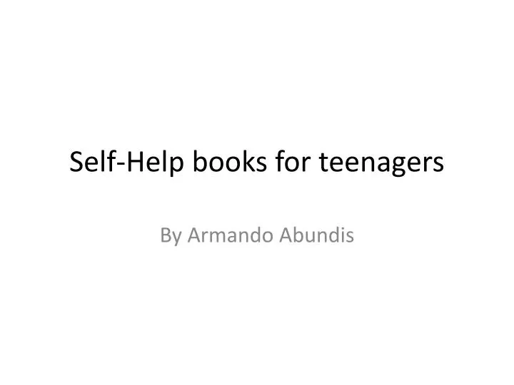 self help books for teenagers