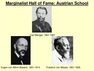 Marginalist Hall of Fame: Austrian School