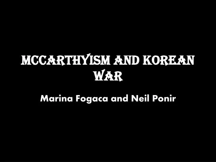 mccarthyism and korean war