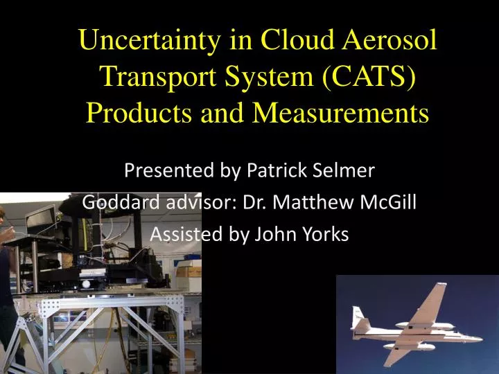 uncertainty in cloud aerosol transport system cats products and measurements