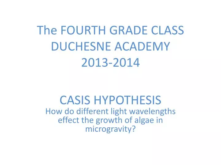 the fourth grade class duchesne academy 2013 2014