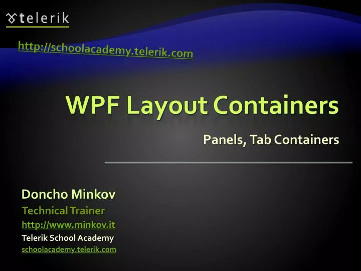 wpf layout containers