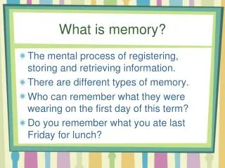 what is memory
