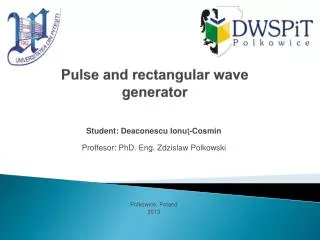 Pulse and rectangular wave generator