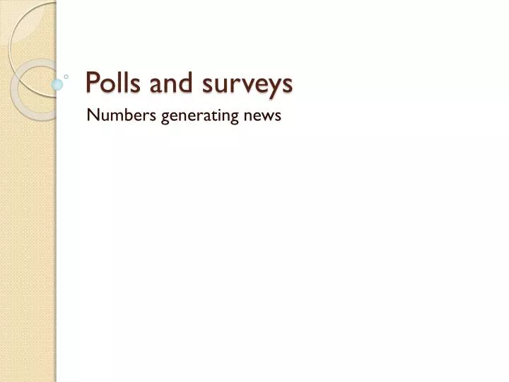 polls and surveys