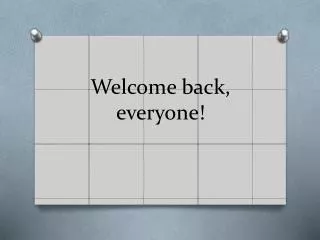 Welcome back, everyone!