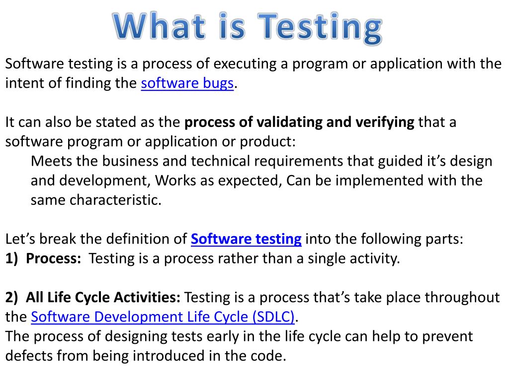 PPT - What is Testing PowerPoint Presentation, free download - ID:2628751