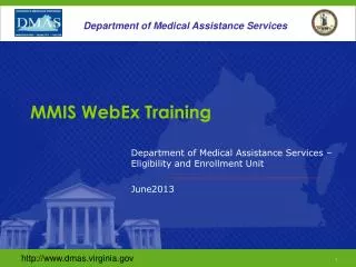 MMIS WebEx Training