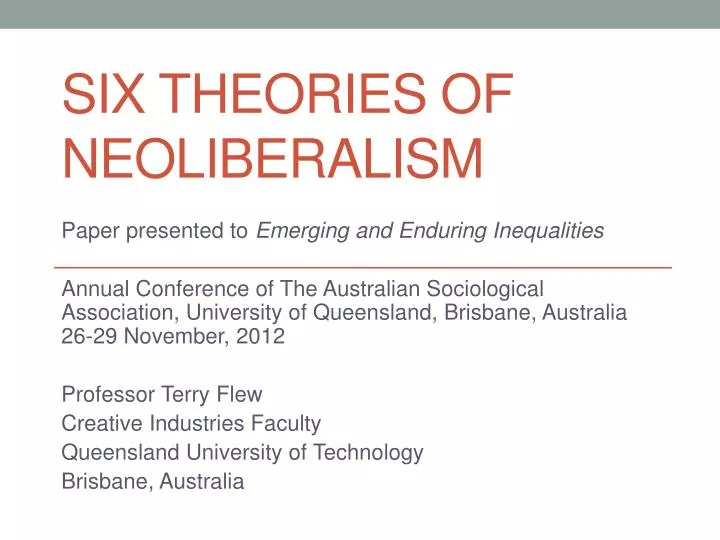 six theories of neoliberalism