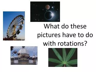 What do these pictures have to do with rotations ?