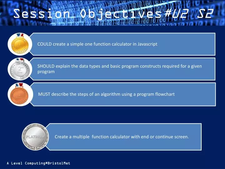 session objectives u2 s2