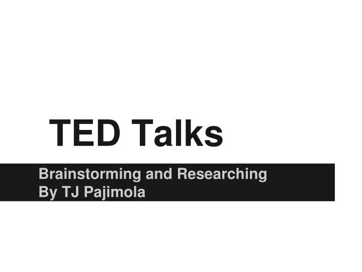 ted talks