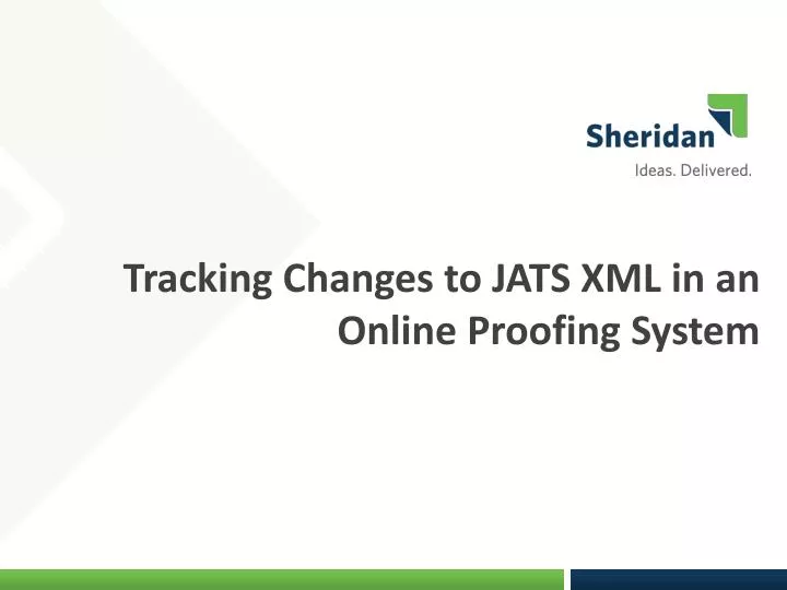 tracking changes to jats xml in an online proofing system