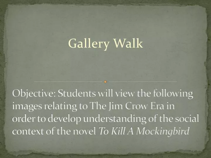 gallery walk