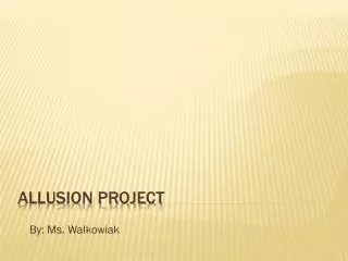 Allusion Project
