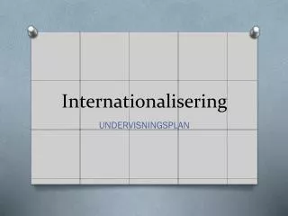 internationalisering