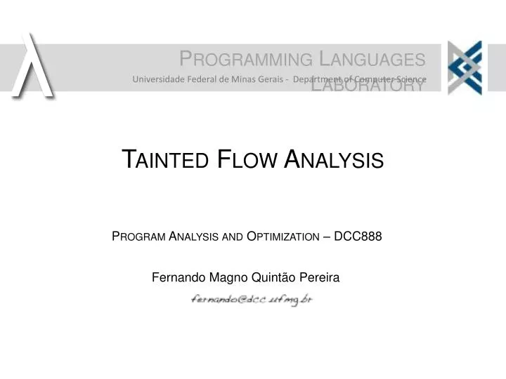 tainted flow analysis