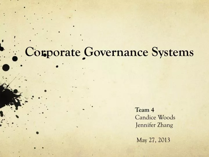 corporate governance systems
