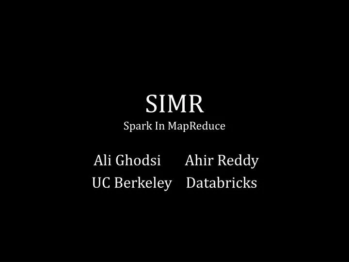 simr spark in mapreduce