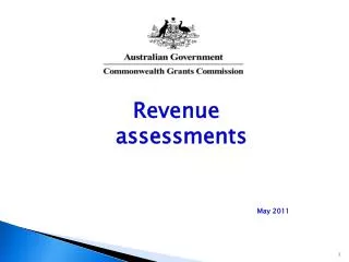 Revenue assessments 		May 2011