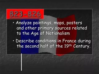 823-826 Analyze paintings, maps, posters and other primary sources related