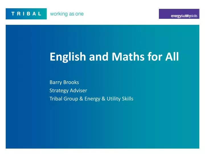 english and maths for all