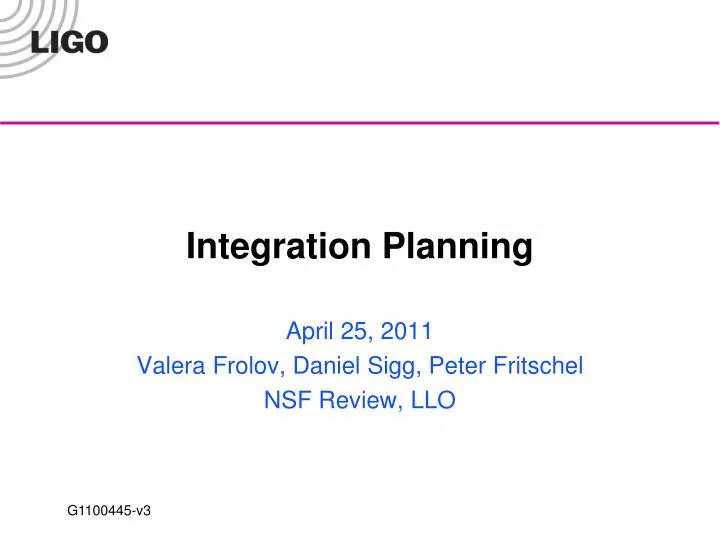 integration planning