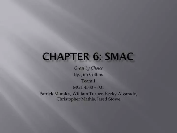 chapter 6 smac
