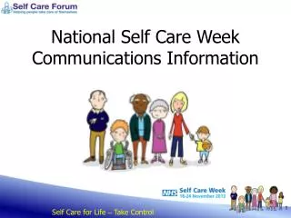 National Self Care Week Communications Information
