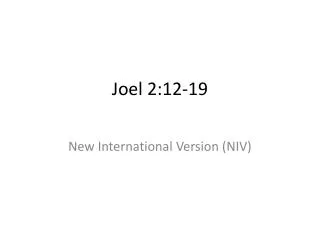 Joel 2:12-19