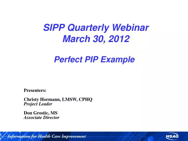 sipp quarterly webinar march 30 2012