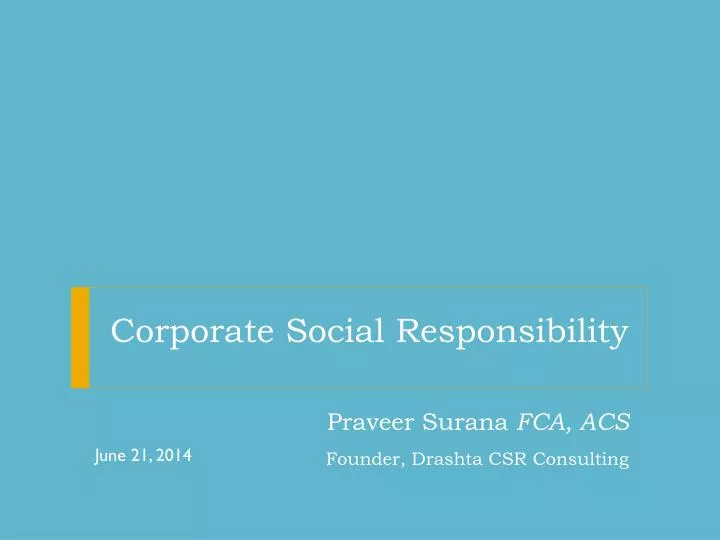 corporate social responsibility