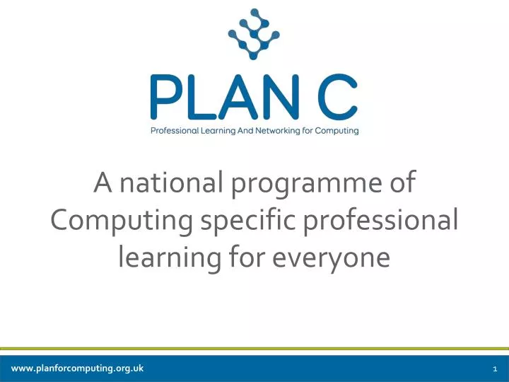a national programme of computing specific professional learning for everyone