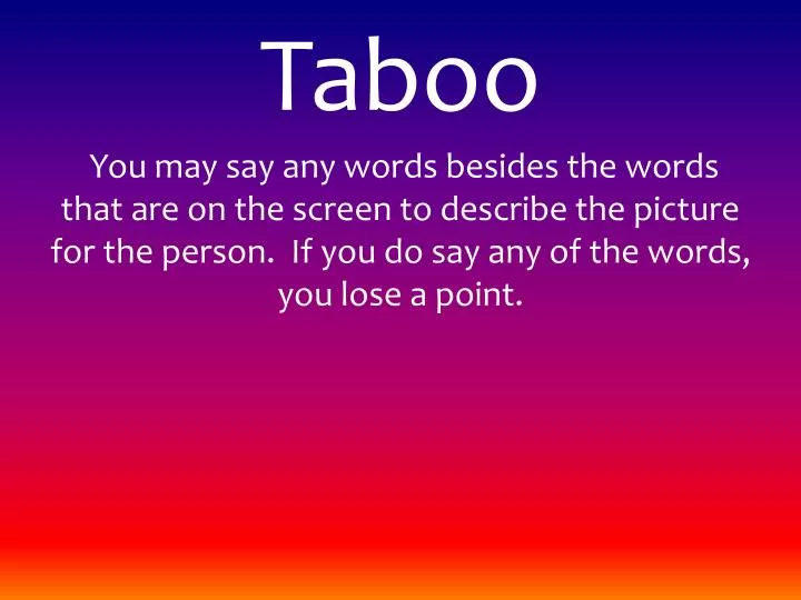 taboo