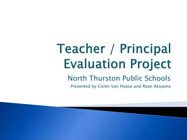 teacher principal evaluation project