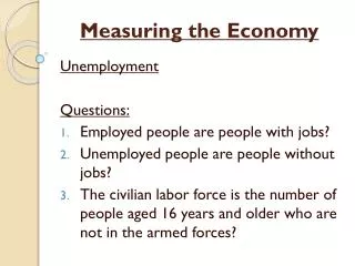 measuring the economy