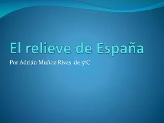 el relieve de espa a
