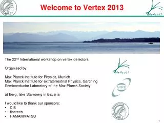 Welcome to Vertex 2013