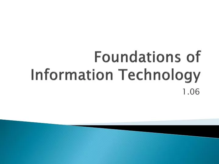 foundations of information technology