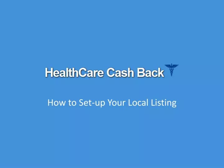 how to set up your local listing