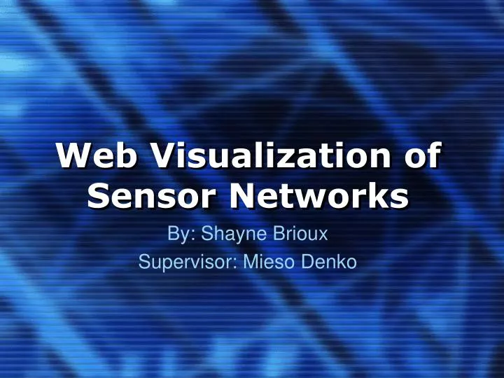 web visualization of sensor networks