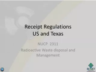 Receipt Regulations US and Texas