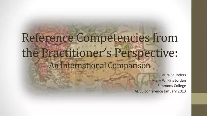 reference competencies from the practitioner s perspective an international comparison