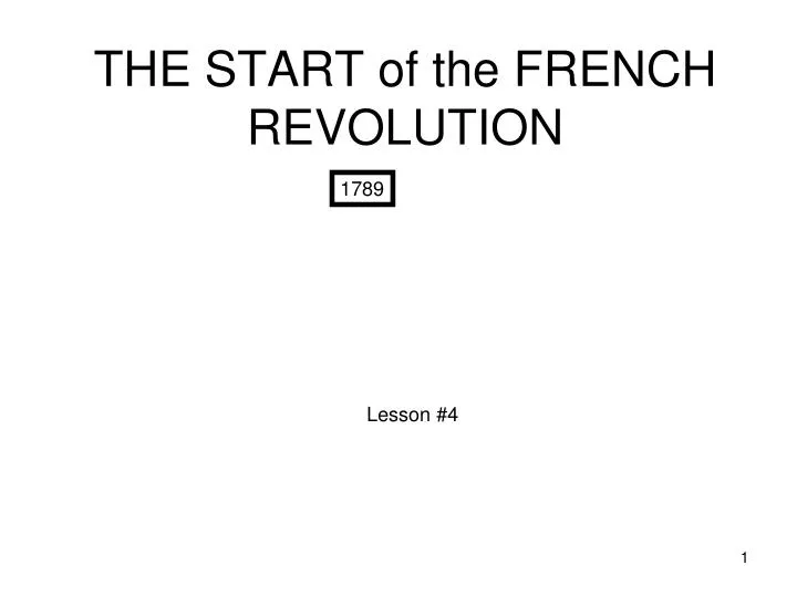 the start of the french revolution