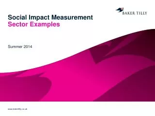 Social Impact Measurement Sector Examples