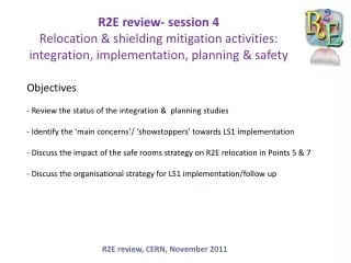 R2E review, CERN, November 2011