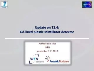 Update on T2.4: Gd-lined plastic scintillator detector